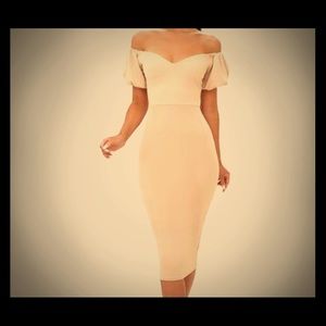Pretty Little Thing Beige Dress
